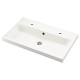 BACKSJÖN white marble sink, modern rectangular design.