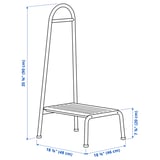 BÄSINGEN Step stool with handrail, anthracite