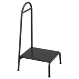 BÄSINGEN Step stool with handrail, anthracite