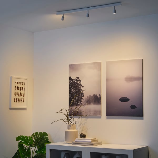 BÄVE LED ceiling track, 3-spots, white