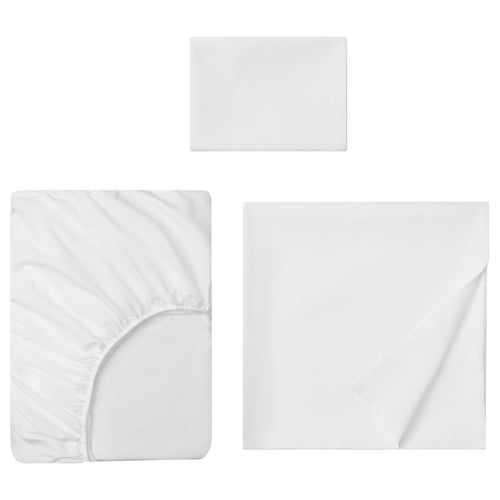 BANDPALPMAL sheet set - soft recycled polyester, fitted, flat sheets, pillowcase.