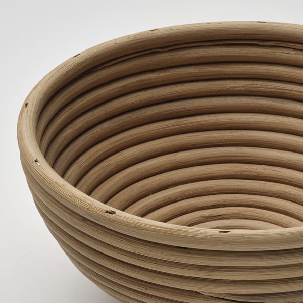 BANDSLÄTTING Proofing/bread basket, rattan, 22 cm