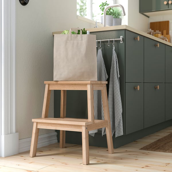 BEKVÄM Step stool, rubberwood, 50 cm