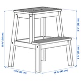 BEKVÄM Step stool, rubberwood, 50 cm
