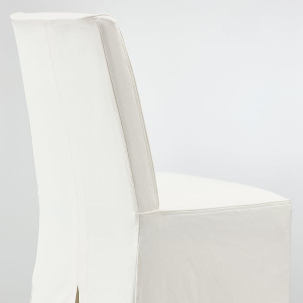 BERGMUND Chair w medium long cover, oak effect/Inseros white