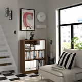 BILLY Bookcase, brown walnut effect, 80x28x106 cm