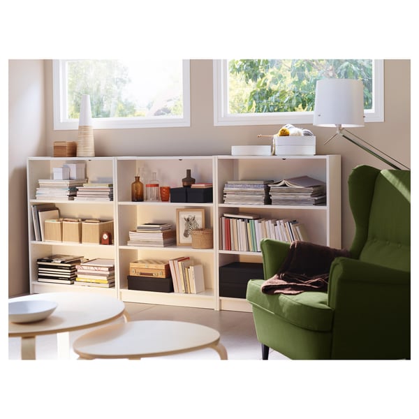 BILLY Bookcase combination, white, 240x28x106 cm