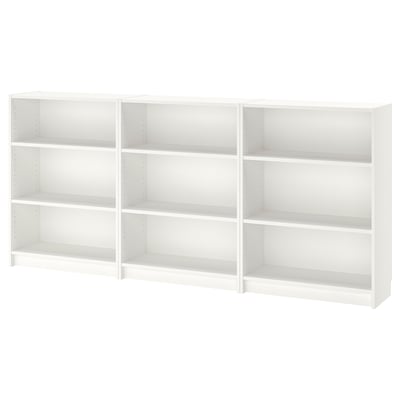 BILLY Bookcase combination, white, 240x28x106 cm