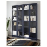 BILLY Bookcase, dark blue, 160x30x202 cm
