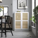 BILLY / HÖGADAL Bookcase with doors, white, 80x30x106 cm