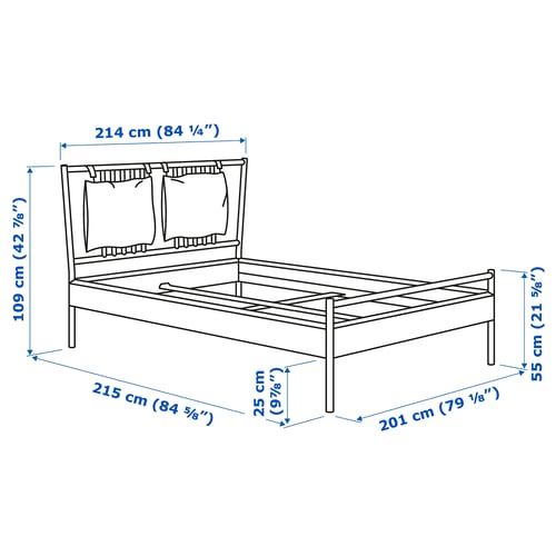 Illustration with measurements for the product: BJÖRKSNÄS.