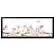 BJÖRKSTA Picture with frame, white flowers/black, 140x56 cm