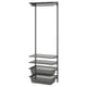 Option: BOAXEL Wardrobe combination, anthracite, 62x40x201 cm