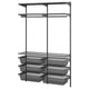 Option: BOAXEL Wardrobe combination, anthracite, 125x40x201 cm