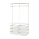 Option: BOAXEL Wardrobe combination, white, 125x40x201 cm