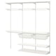 Option: BOAXEL Wardrobe combination, white, 187x40x201 cm