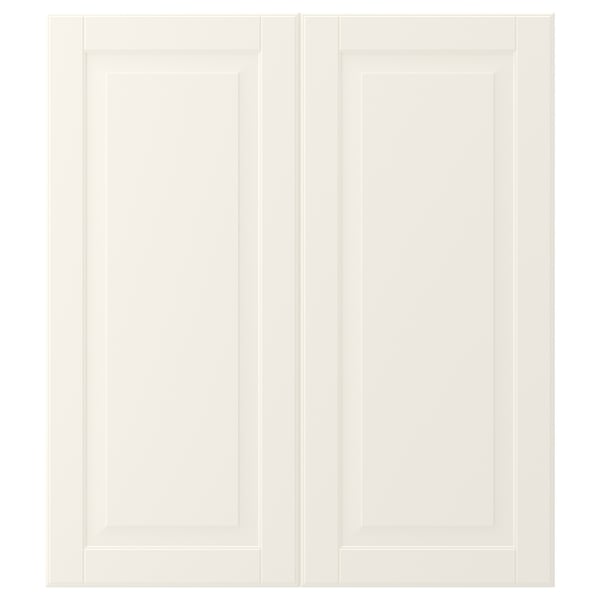 BODBYN 2-p door f corner base cabinet set, off-white, 33x76 cm
