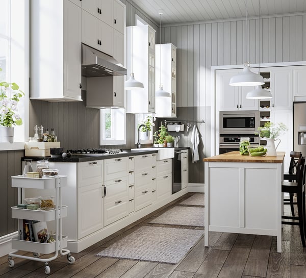 BODBYN Door, off-white, 38x152 cm