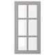 Option: BODBYN Glass door, grey, 38x76 cm