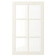 BODBYN Glass door, off-white, 46x76 cm