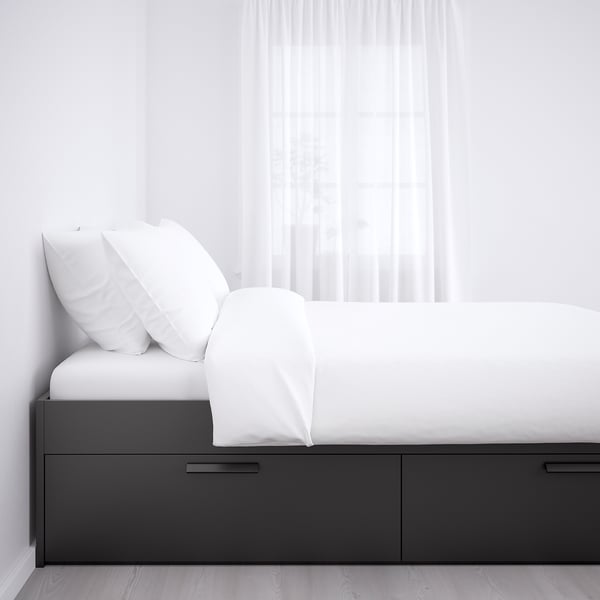 Brimnes Bed Frame With Storage Black