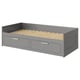 BRIMNES Day-bed frame with 2 drawers, grey, Twin