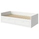 BRIMNES Day-bed frame with 2 drawers, white, Twin