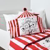 BUSENKEL Cushion, circus tent shape red/white, 48x37 cm