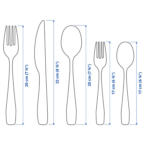 DOFTSAM 20-piece cutlery set, stainless steel