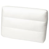 DUVHOLMEN white cushion, rectangular, soft polyester filling, smooth surface, no visible pattern.