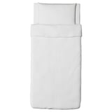 DVALA Duvet cover and pillowcase(s), white, Twin