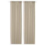 DYTÅG Curtains, 1 pair, linen/with heading tape, 145x250 cm