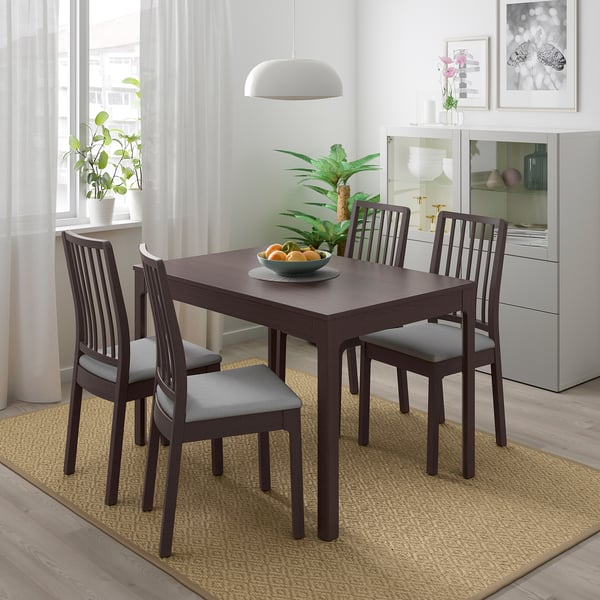 Ekedalen Table And 4 Chairs Dark Brown Orrsta Light Grey Ikea