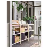 EKENABBEN Open shelving unit, aspen/white, 70x34x86 cm