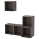 EKET Wall-mounted cabinet combination, dark grey, 105x35x120 cm