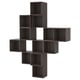 Option: EKET Wall-mounted cabinet combination, dark grey, 175x35x210 cm