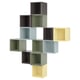 EKET Wall-mounted cabinet combination, multicolour/dark grey, 175x35x210 cm