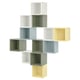 Option: EKET Wall-mounted cabinet combination, multicolour/white, 175x35x210 cm