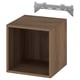 Option: EKET Wall-mounted shelving unit, walnut effect, 35x35x35 cm