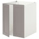 ENHET Base cabinet for sink w doors, white/grey frame, 61x63x76 cm