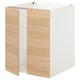 ENHET Base cabinet for sink w doors, white/oak effect, 61x63x76 cm