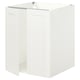 Option: ENHET Base cabinet for sink w doors, white/white frame, 61x63x76 cm