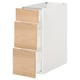 ENHET Base cabinet with 3 drawers, white/oak effect, 30x63x76 cm