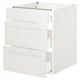 ENHET Base cabinet with 3 drawers, white/white frame, 61x63x76 cm