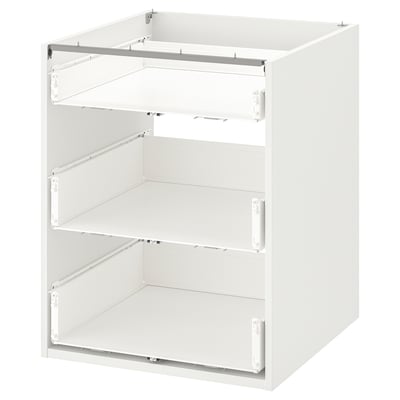 ENHET Base cb w 3 drawers, white, 61x61x76 cm