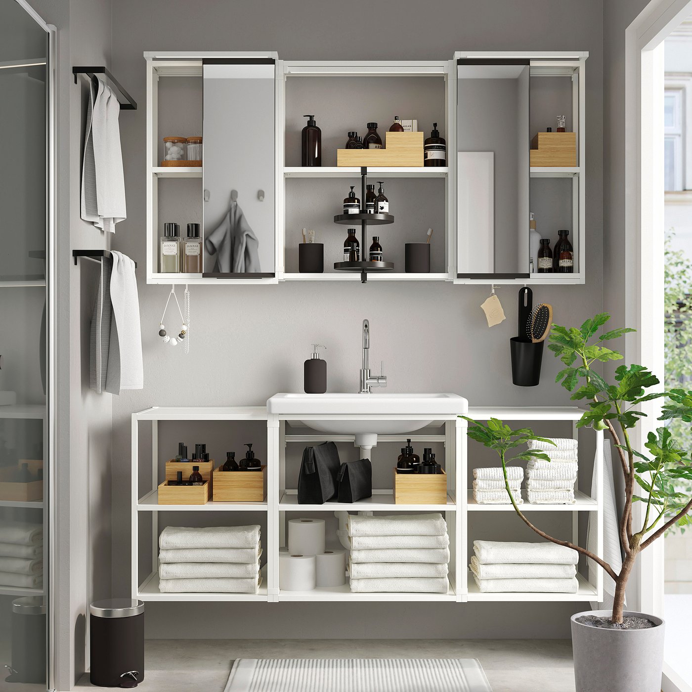 ENHET bathroom, white, 61 cm - IKEA