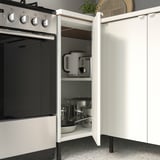 ENHET Corner base cabinet with shelf/door, white