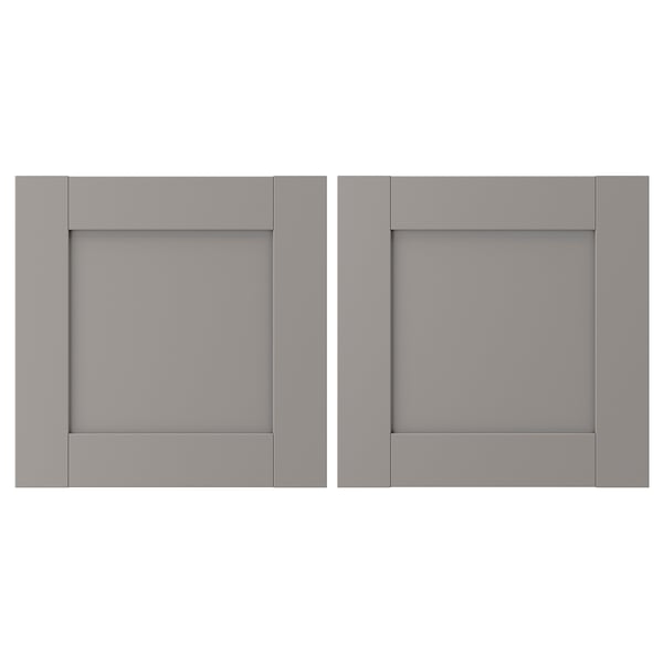ENHET Door, grey frame, 38x38 cm