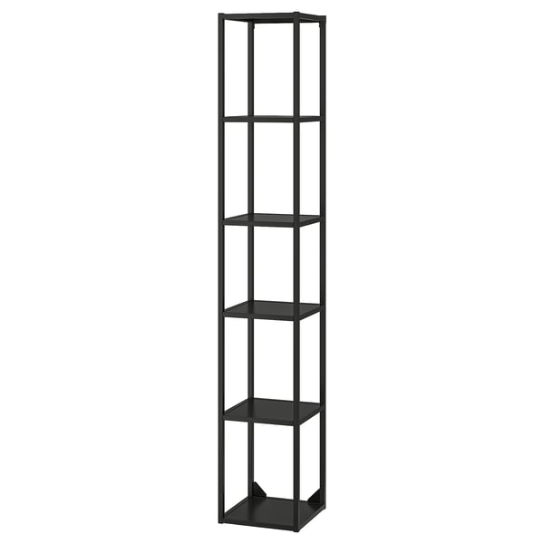 ENHET High fr w shelves, anthracite, 31x31x183 cm