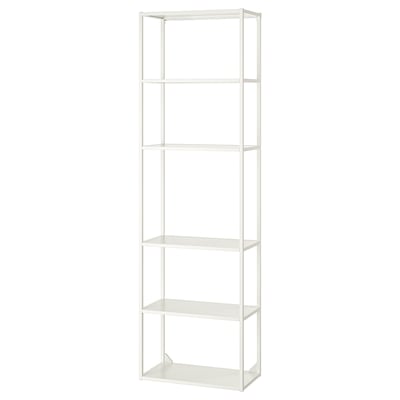 ENHET High fr w shelves, white, 61x30x203 cm
